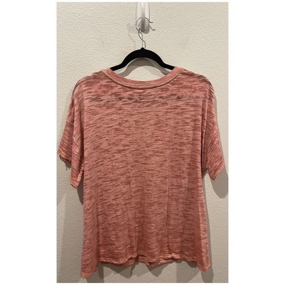 WE THE FREE V-Neck Brown Short Sleeve T-Shirt - Picture 5 of 5